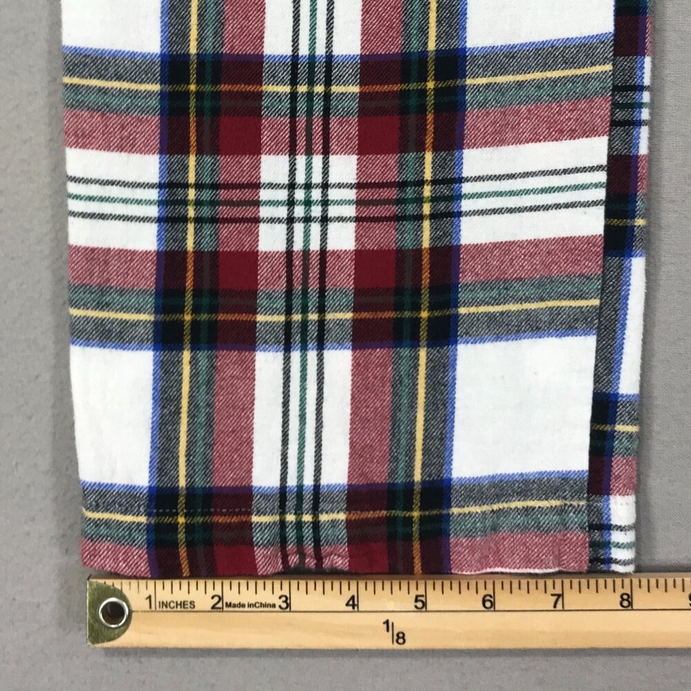 Old Navy Pants Womens Medium White Plaid Flannel Drawstring Lounge Pajama Pocket - Picture 12 of 12
